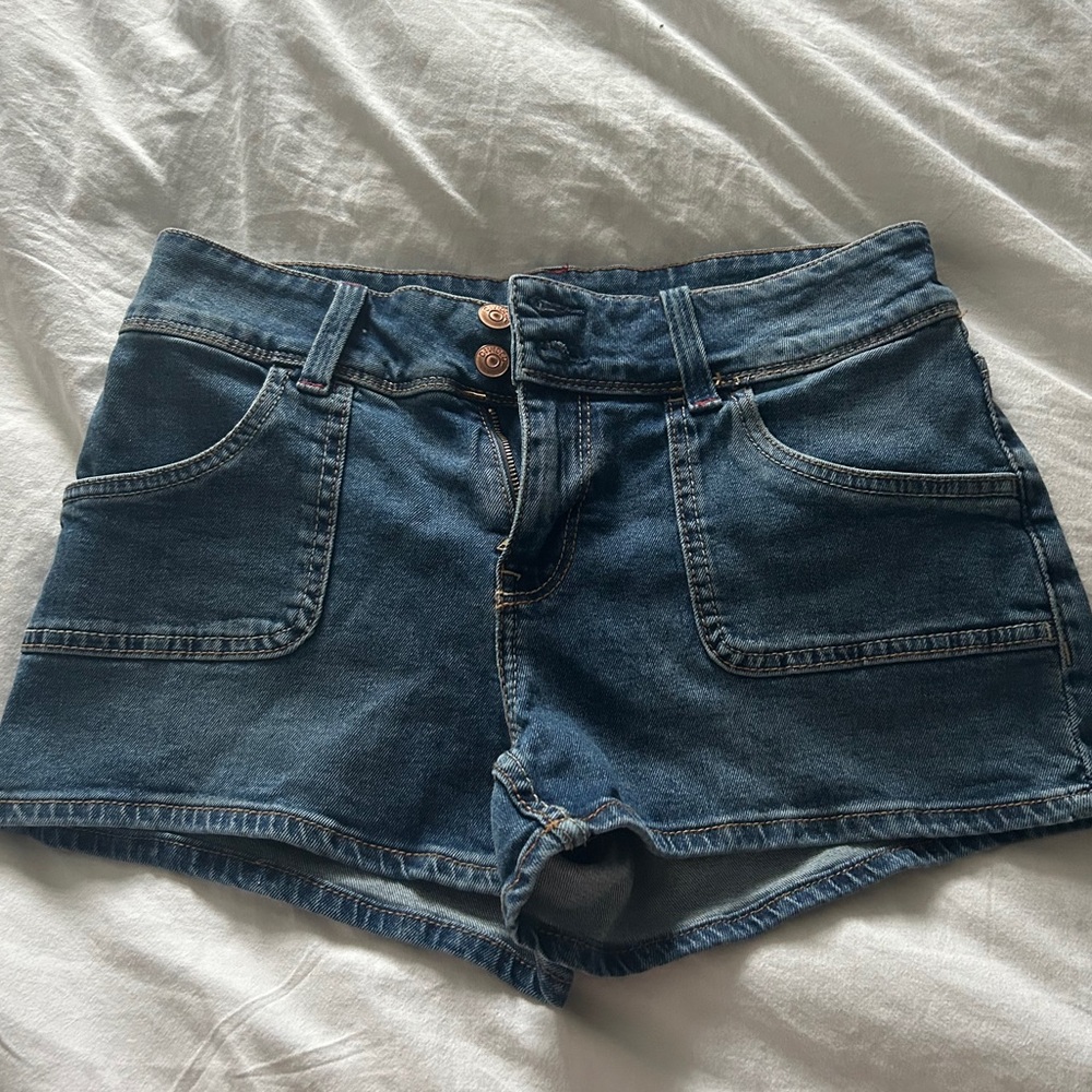 H&M Divided Low Waist Denim/Jean Short Shorts